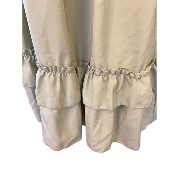 Scarlett Darkness Women's Sage Light Green Ruffle Dress Size Small - Picture 4 of 8